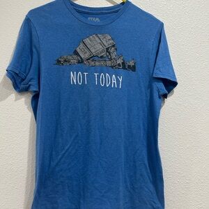 Star Wars  Mens T-Shirt - Not Today Lazy AT-AT Image Crew Neck sz Medium